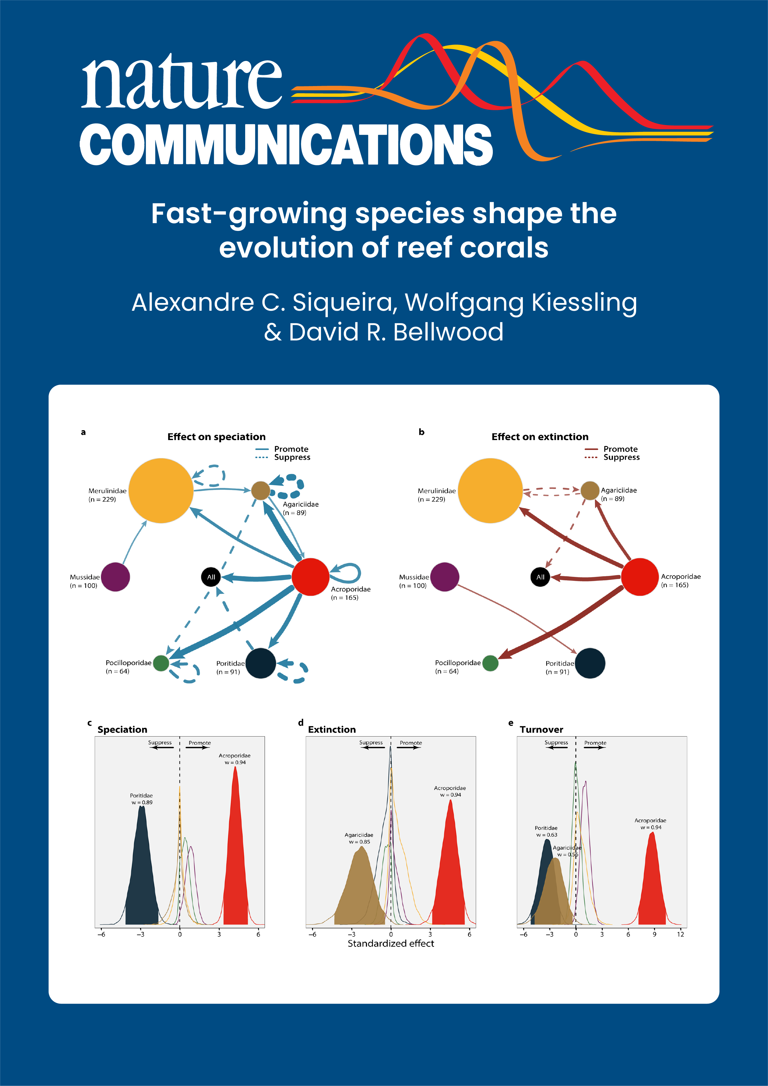 Fast-growing species shape the evolution of reef corals